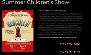 Summer Children’s Show June 21st